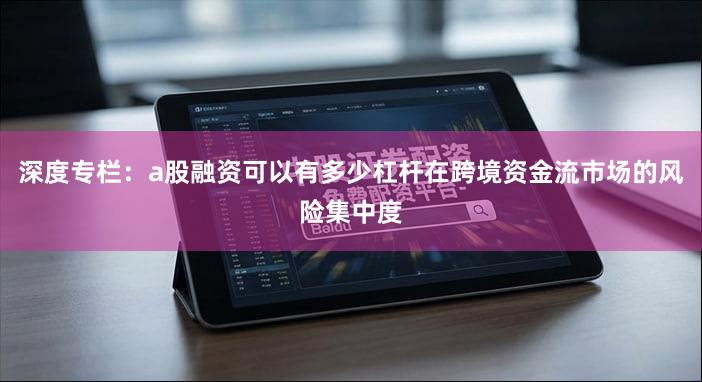深度专栏：a股融资可以有多少杠杆在跨境资金流市场的风险集中度