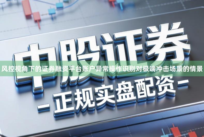 风控视角下的证券融资平台账户异常操作识别对极端冲击场景的情景